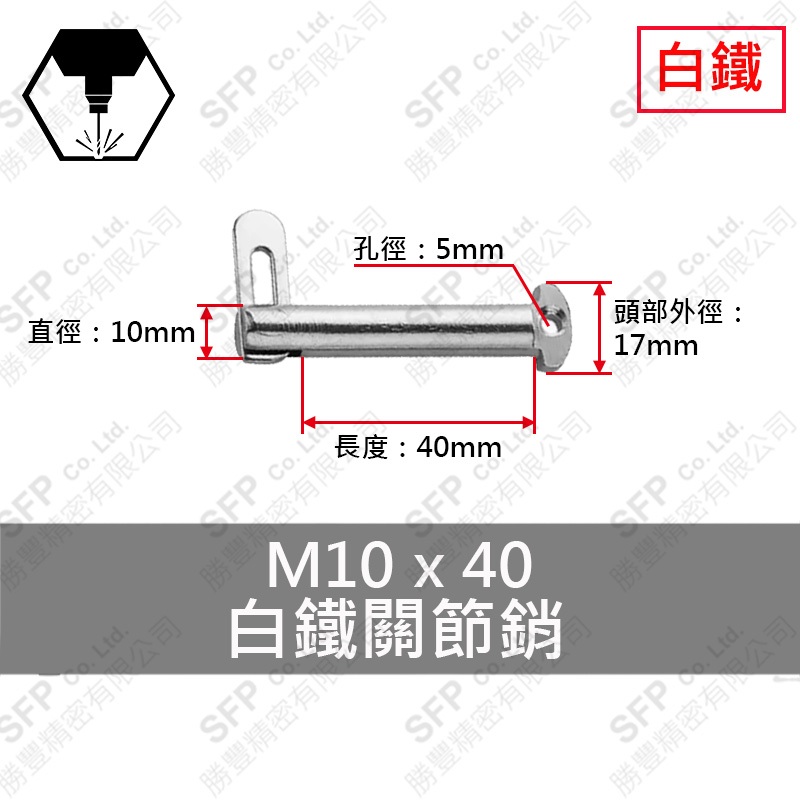 304白鐵關節銷 10*40