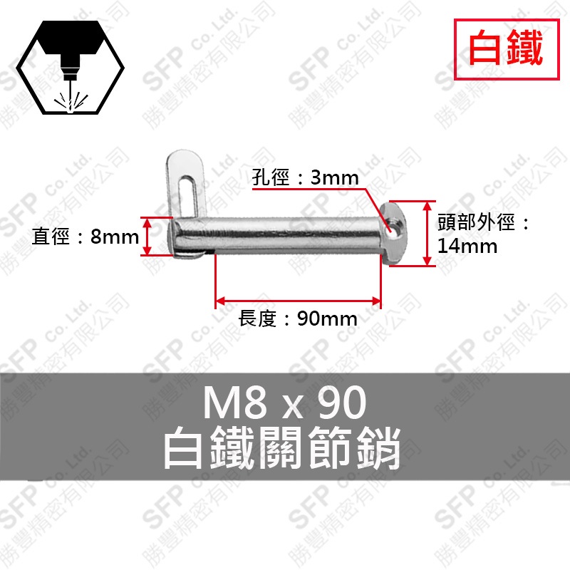 304白鐵關節銷 8*90