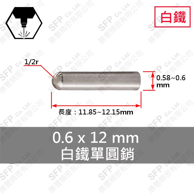 SS304 Pin 0.6*12