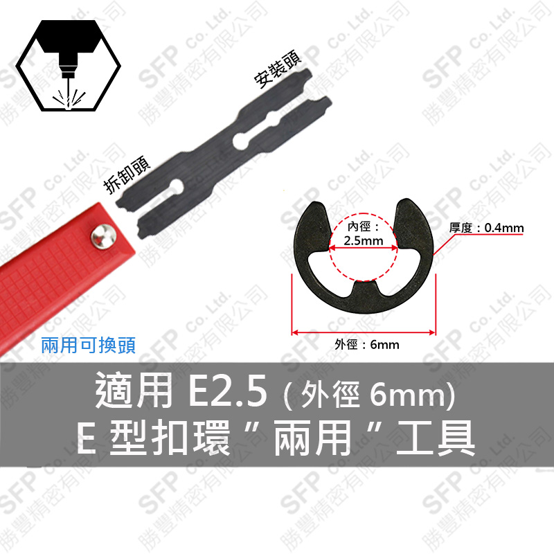 (拆裝兩用) E-Ring 環 Tool E2.5用