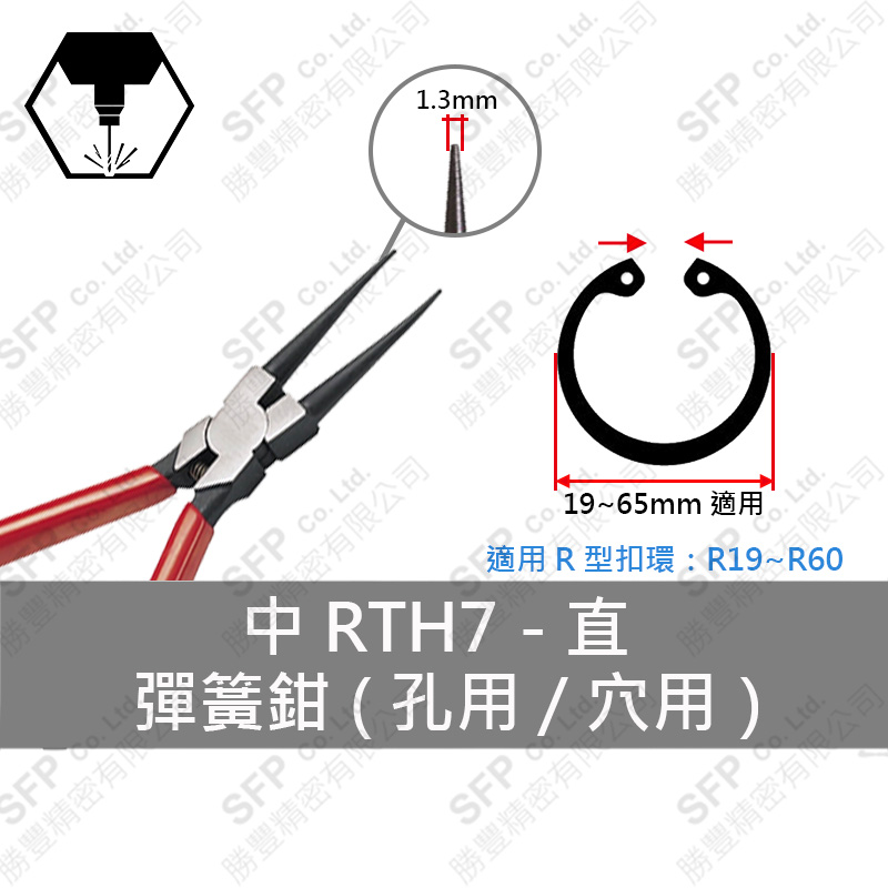 Snap Ring Pliers (Internal) R19-R60用 【直型】RTH7