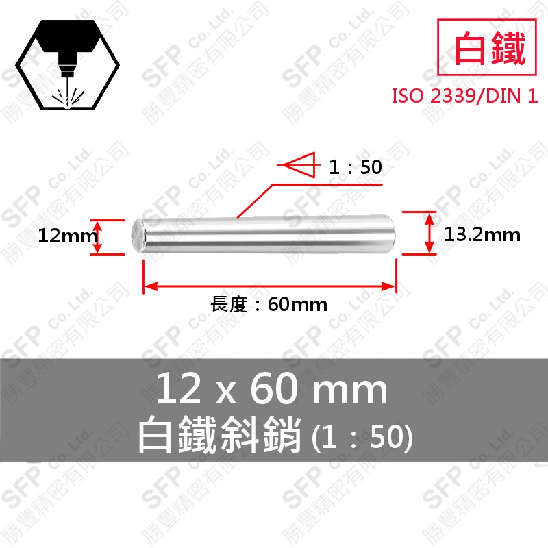 Stainless Steel Taper Pin (1:50) 12*60