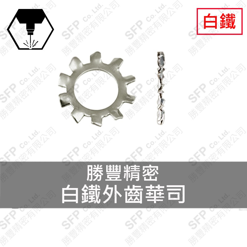 304白鐵外齒華司 BWS-24