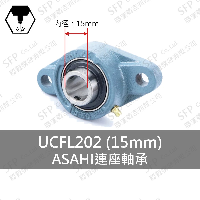 連座軸承 UCFL202(15mm)
