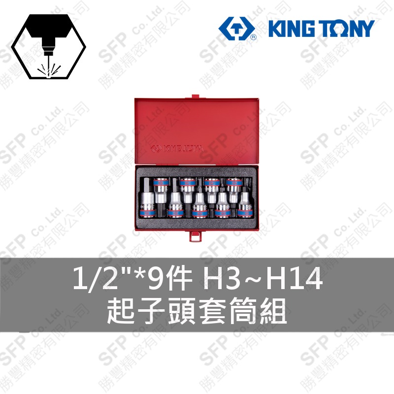 起子頭套筒組 1/2"*9件 (4110PR)