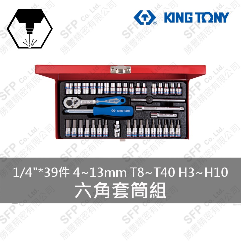 六角套筒組 1/4"*39件 (2539MR)