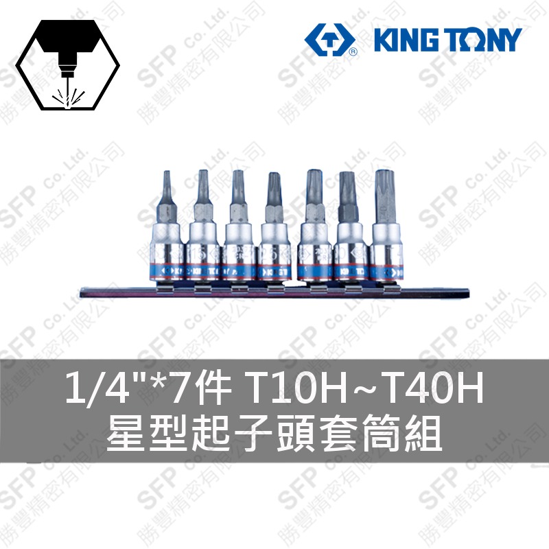 星型起子頭套筒組 1/4"*7件 (2107PR)