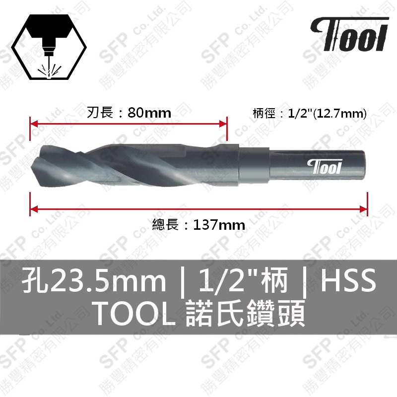 TOOL諾氏鑽頭 23.5mm HSS