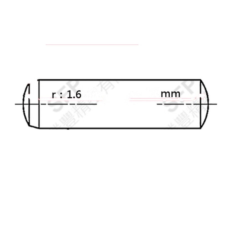 SUJ2 正公差 定位銷 1.6(m6)*8