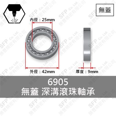 Ball Bearing (Japan) 6905 Open