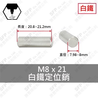 304白鐵定位銷 8*21 固定銷 DOWEL PIN 不鏽鋼