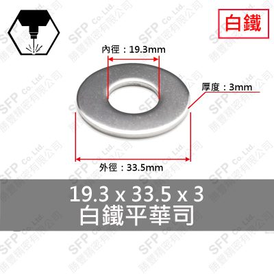 304白鐵平華司 M18 (19.3*33.5*3)