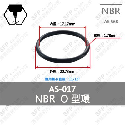 NBR O型環 AS-017 (17.17*1.78)