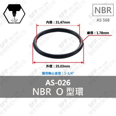 NBR O型環 AS-026 (31.47*1.78)