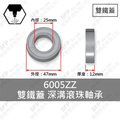 Ball Bearing (Japan) 6005ZZ Double Shield