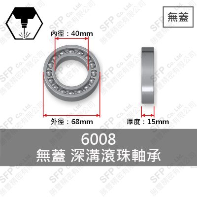 Ball Bearing (Japan) 6008 Open