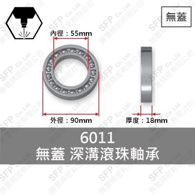 Ball Bearing (Japan) 6011 Open