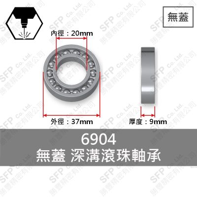 Ball Bearing (Japan) 6904 Open