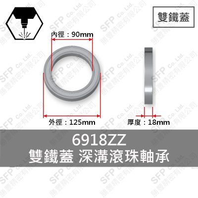 Ball Bearing (Japan) 6918ZZ Double Shield
