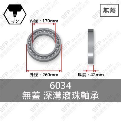 Ball Bearing (Japan) 6034 Open