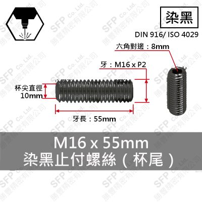 12.9合金鋼止付螺絲 M16*55