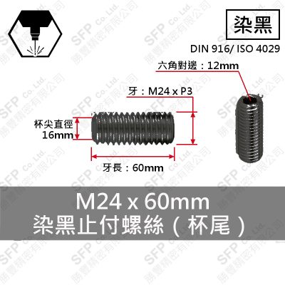 12.9合金鋼止付螺絲 M24*60