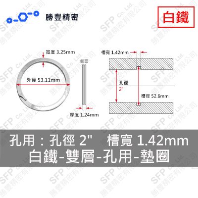 Double-Layer - Internal - Stainless Steel Washer WH-200 (Hole 徑2" Use)
