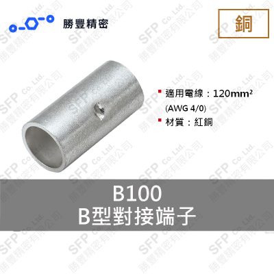 B形突合せ端子 B100