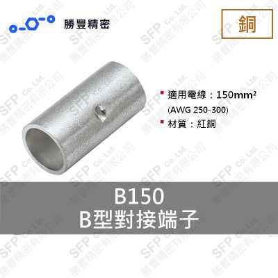 B形突合せ端子 B150